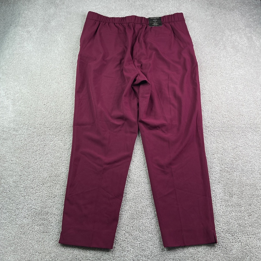 NEW Banana Republic Pants Womens 16 Burgundy Hayden High Rise Ankle Tapered NWT
